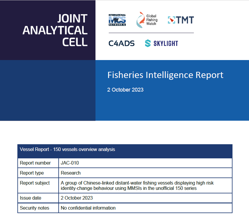 JAC Fisheries Intelligence Report 010 Front Page Image